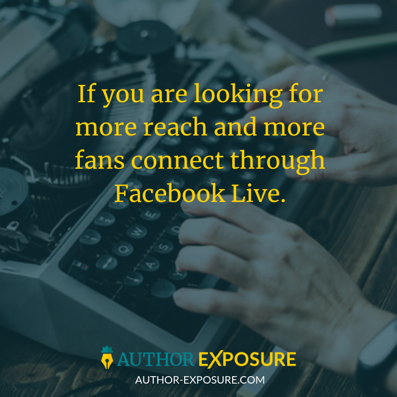creative ways to market your book - Facebook live